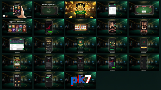 Main screen of Pk7 bet page for PK players